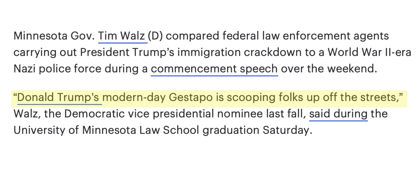 Woke Walz Agenda